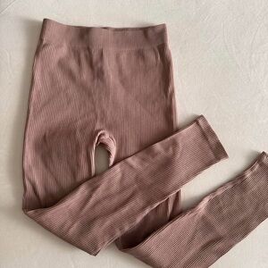 Zara Kids Ribbed Leggings - Tan